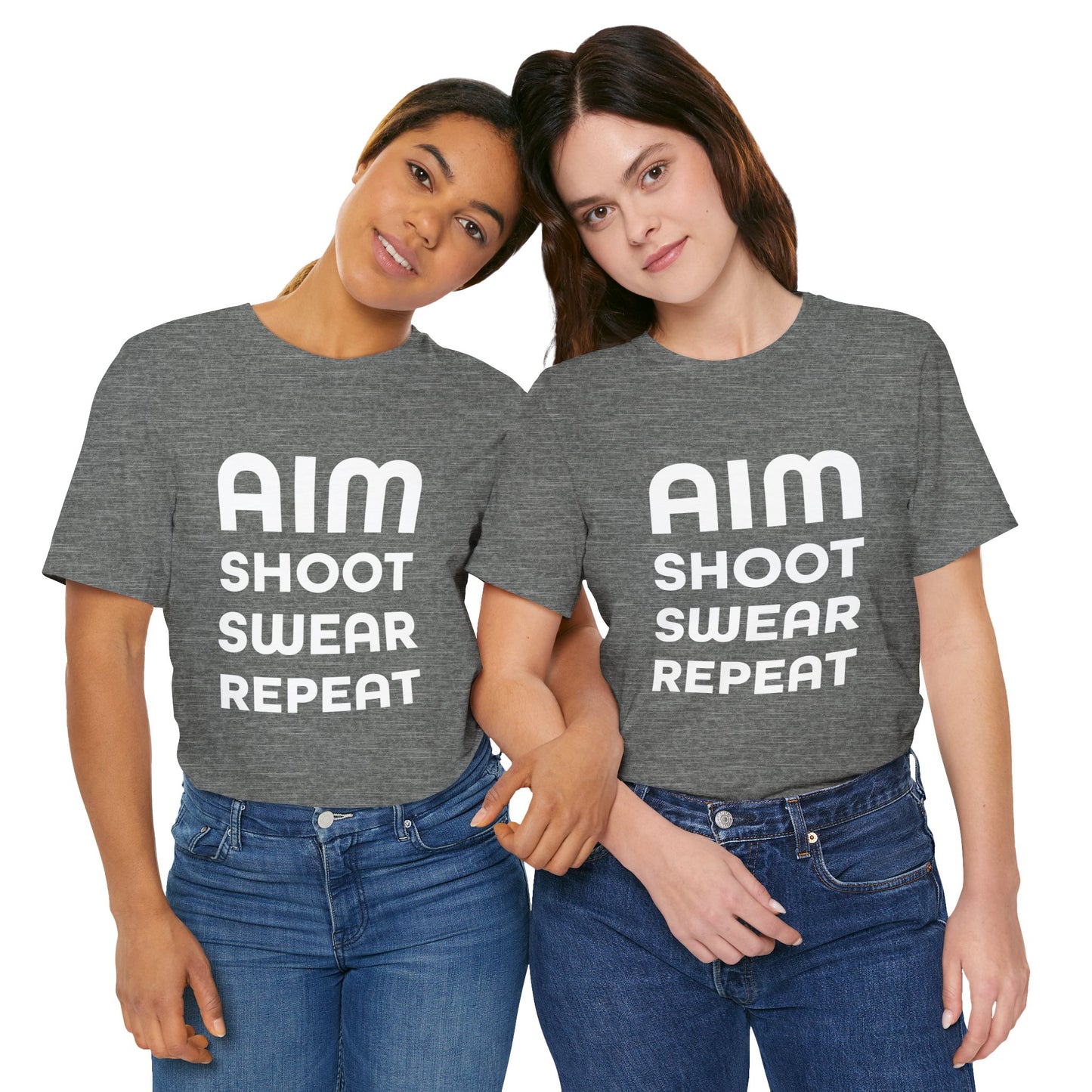 Aim Shoot Swear Repeat Tee Shirt