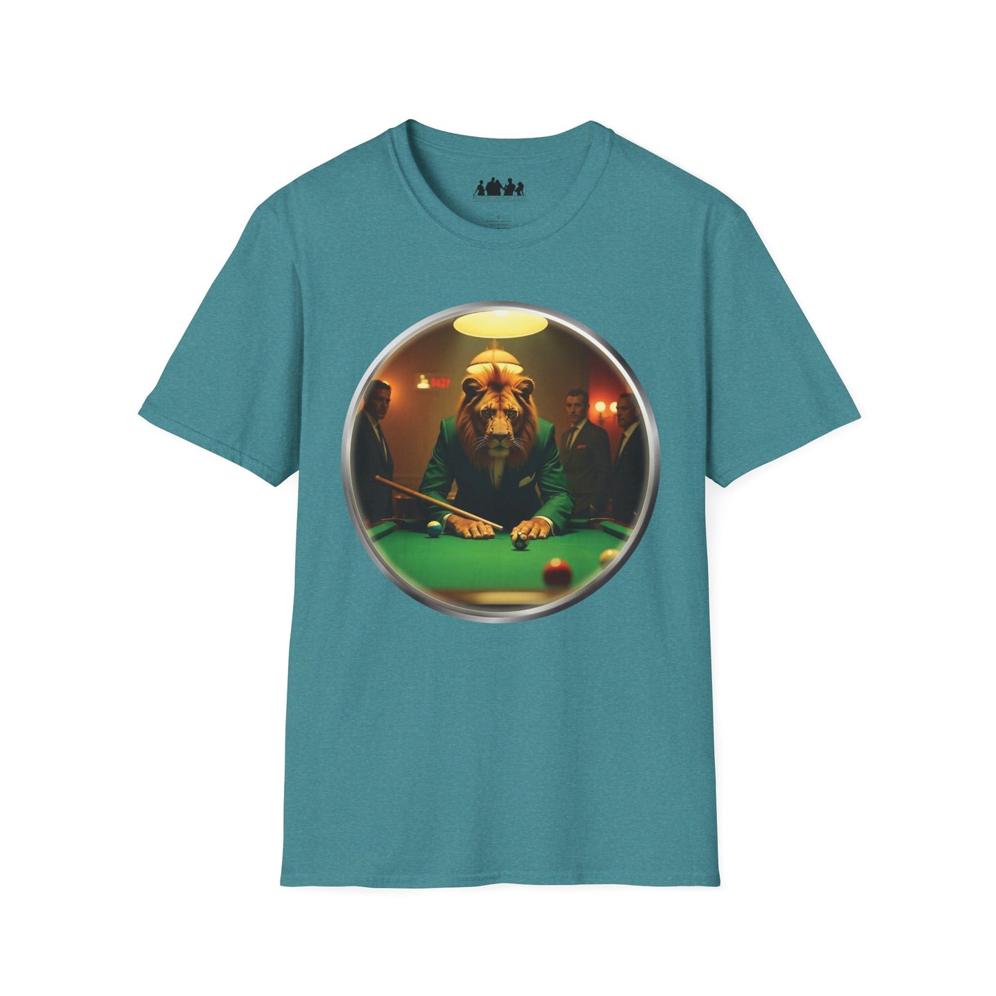 Lion Playing Pool T-Shirt