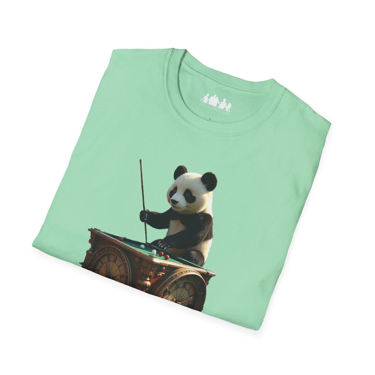Panda Clock Unisex Softstyle T-Shirt, Cute Animal Tee, Gift for Nature Lovers, Funny Graphic Tee, Casual Wear, Birthday Present