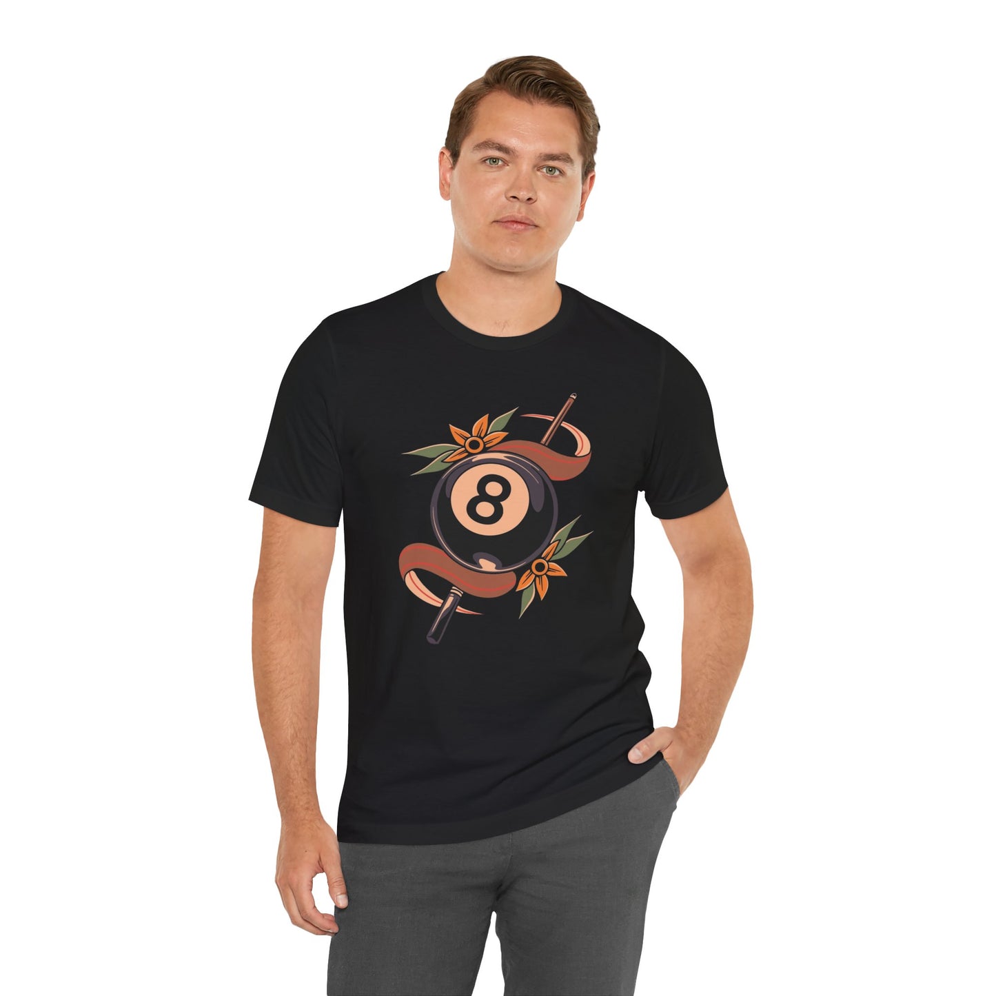 Vintage 8-Ball Design Tee Shirt