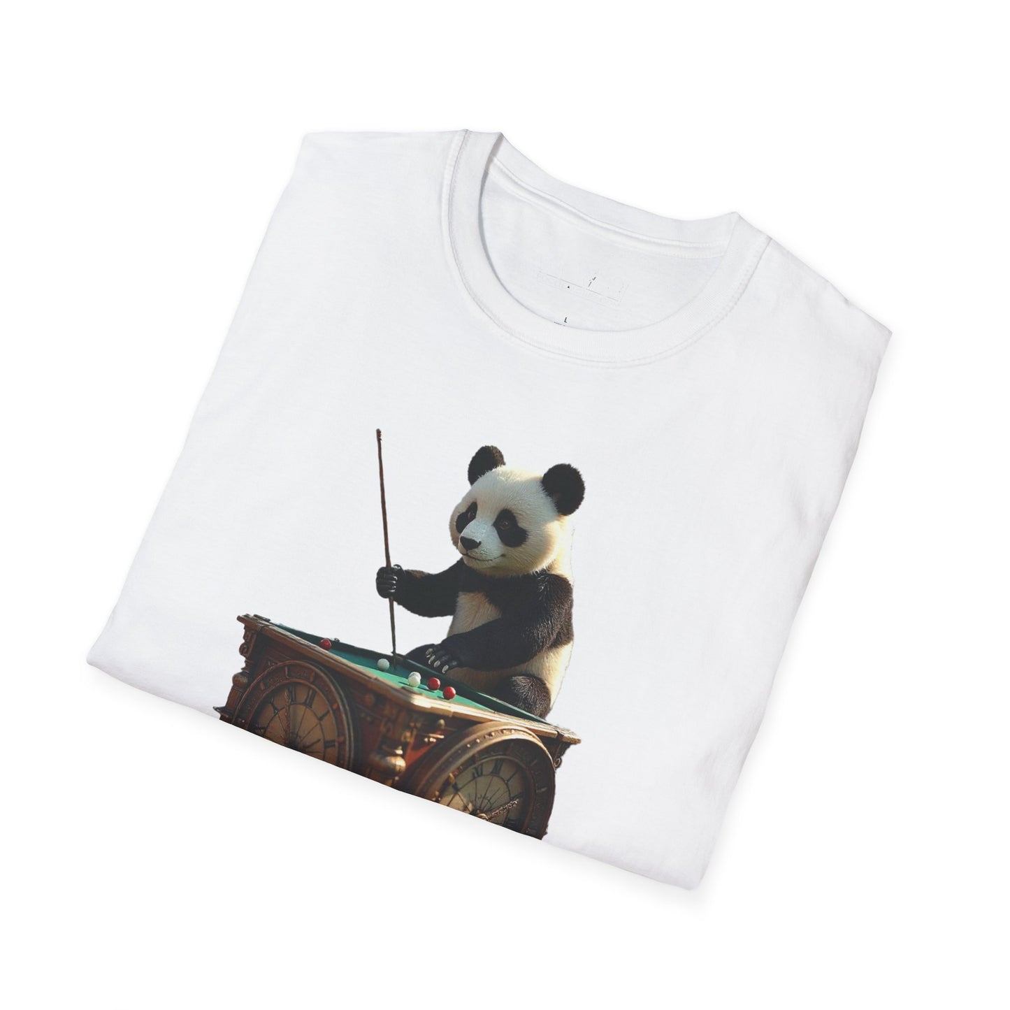 Panda Clock Unisex Softstyle T-Shirt, Cute Animal Tee, Gift for Nature Lovers, Funny Graphic Tee, Casual Wear, Birthday Present