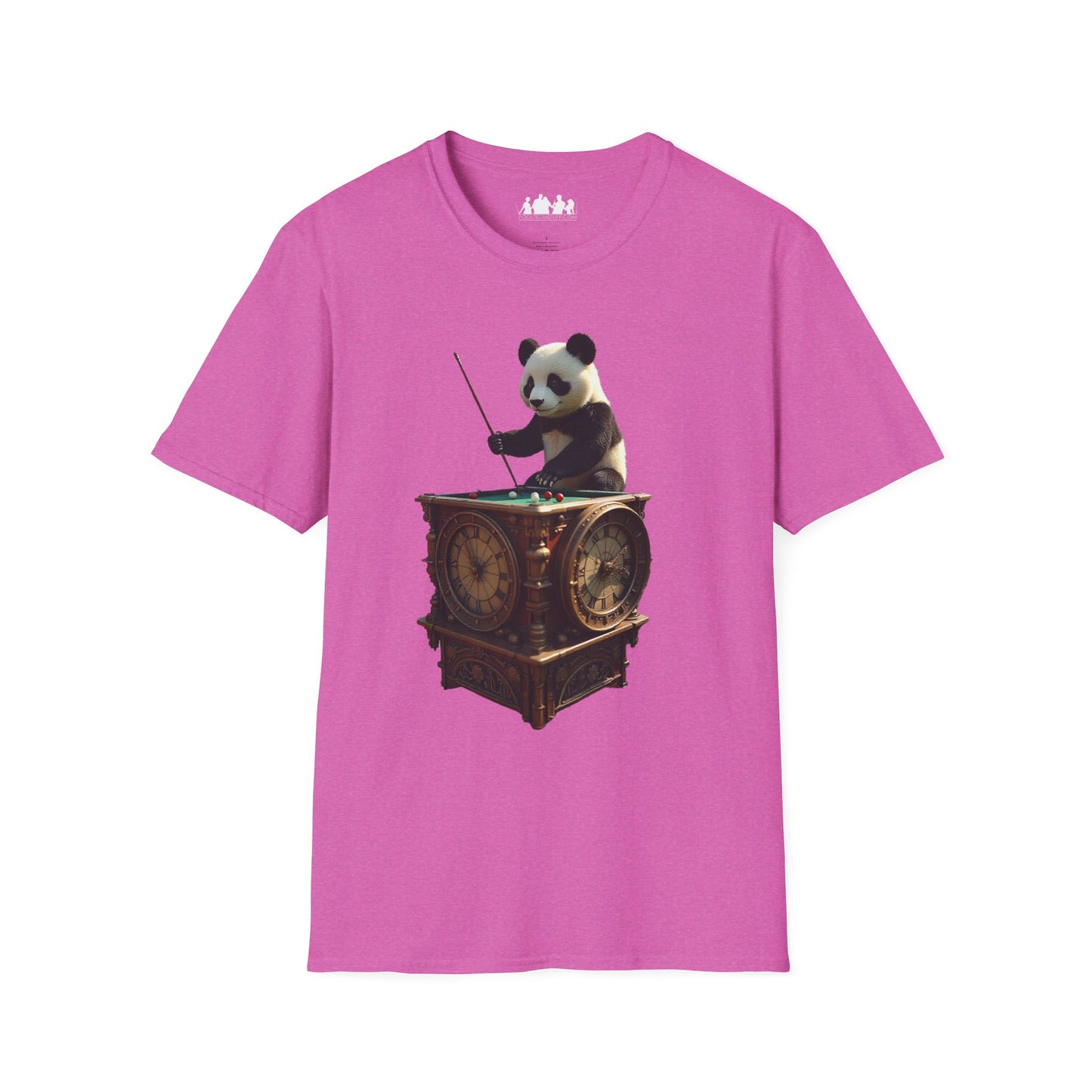 Panda Clock Unisex Softstyle T-Shirt, Cute Animal Tee, Gift for Nature Lovers, Funny Graphic Tee, Casual Wear, Birthday Present