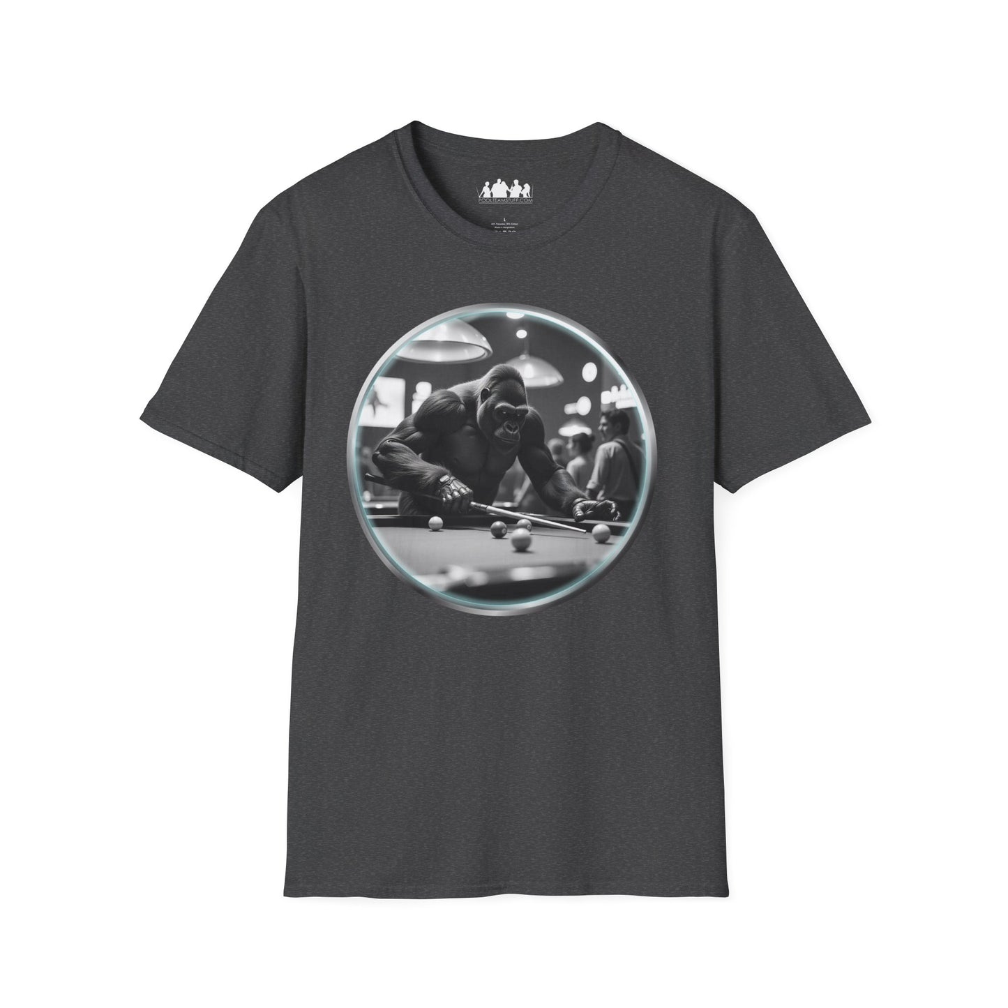 Gorilla Playing Pool Tee Shirt