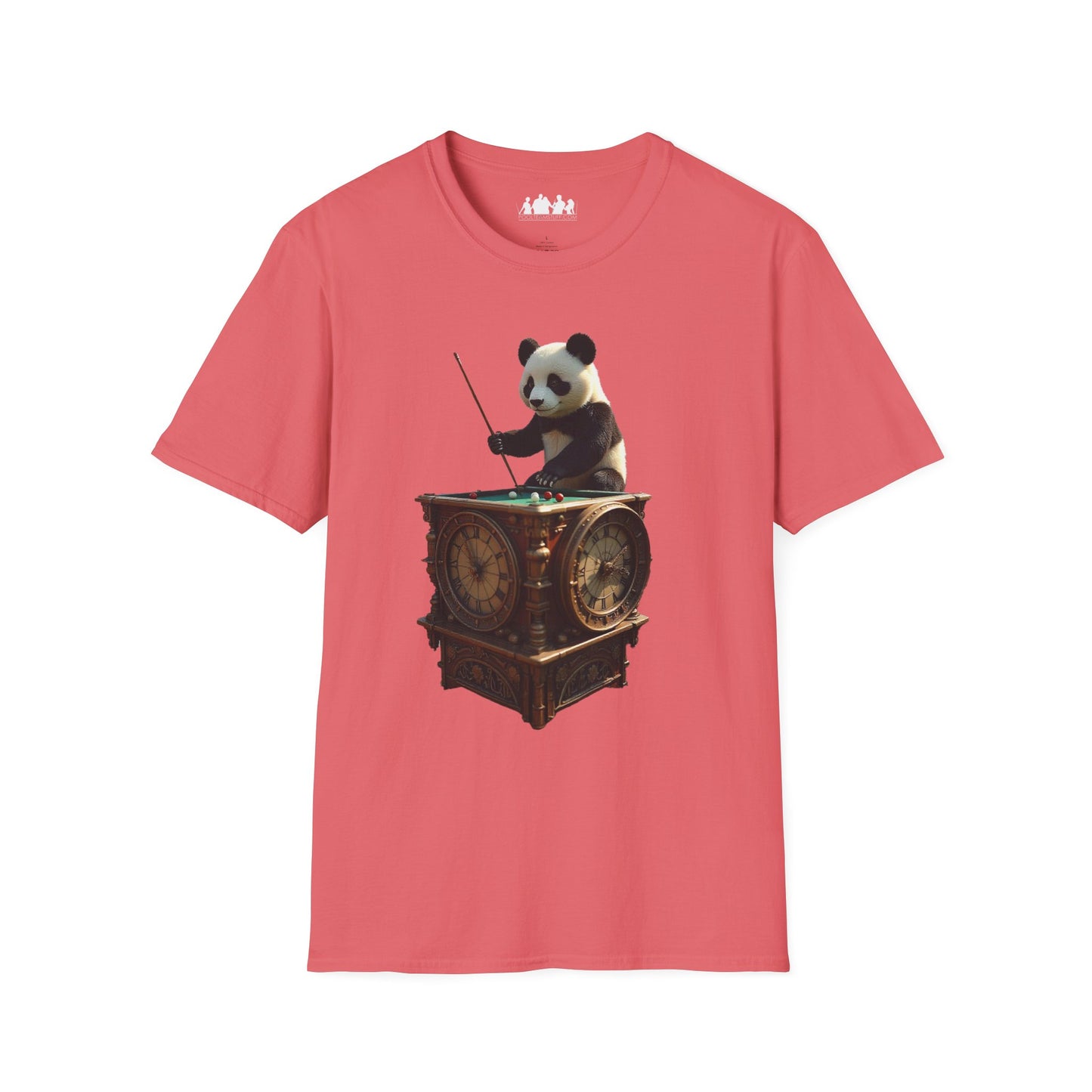 Panda Clock Unisex Softstyle T-Shirt, Cute Animal Tee, Gift for Nature Lovers, Funny Graphic Tee, Casual Wear, Birthday Present