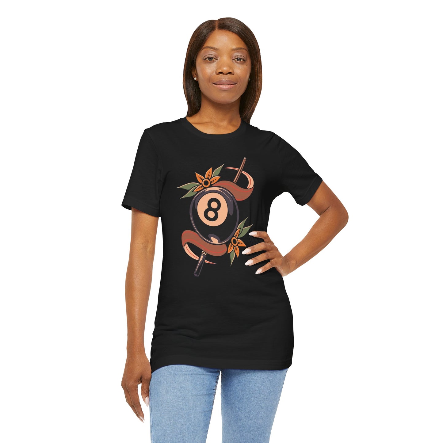 Vintage 8-Ball Design Tee Shirt