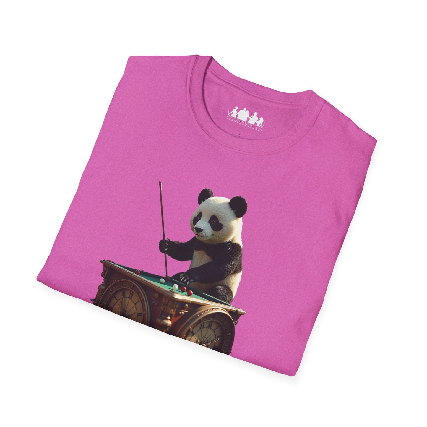 Panda Clock Unisex Softstyle T-Shirt, Cute Animal Tee, Gift for Nature Lovers, Funny Graphic Tee, Casual Wear, Birthday Present