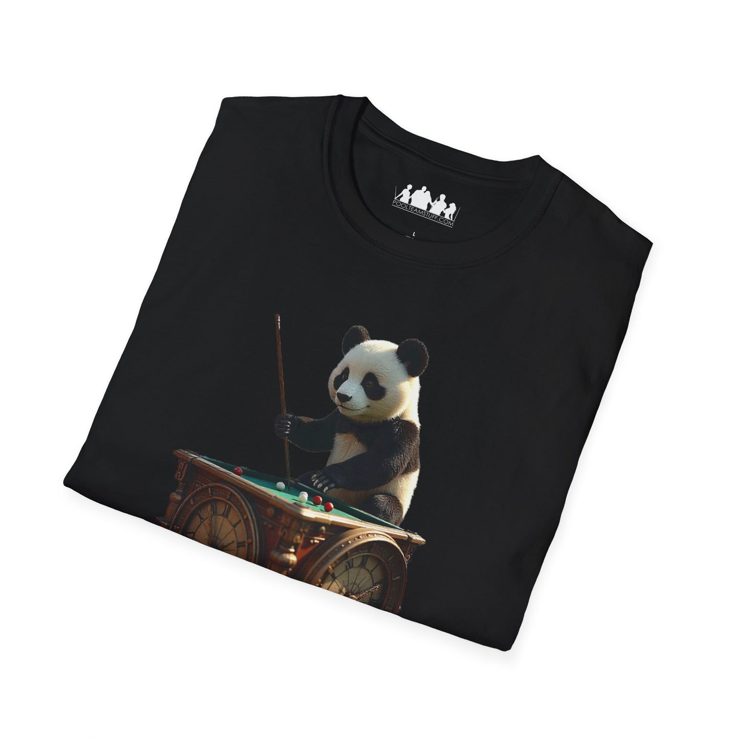 Panda Clock Unisex Softstyle T-Shirt, Cute Animal Tee, Gift for Nature Lovers, Funny Graphic Tee, Casual Wear, Birthday Present