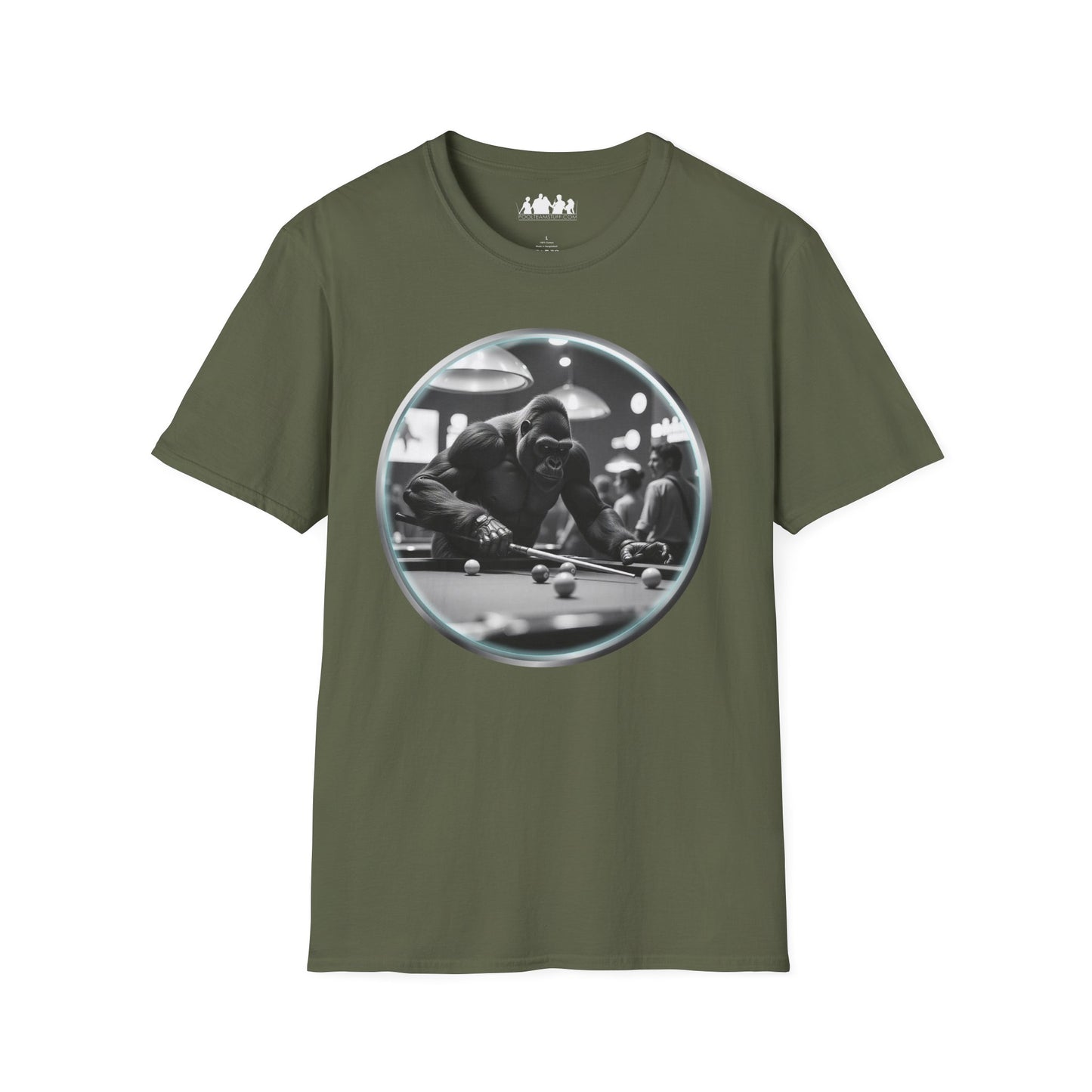 Gorilla Playing Pool Tee Shirt