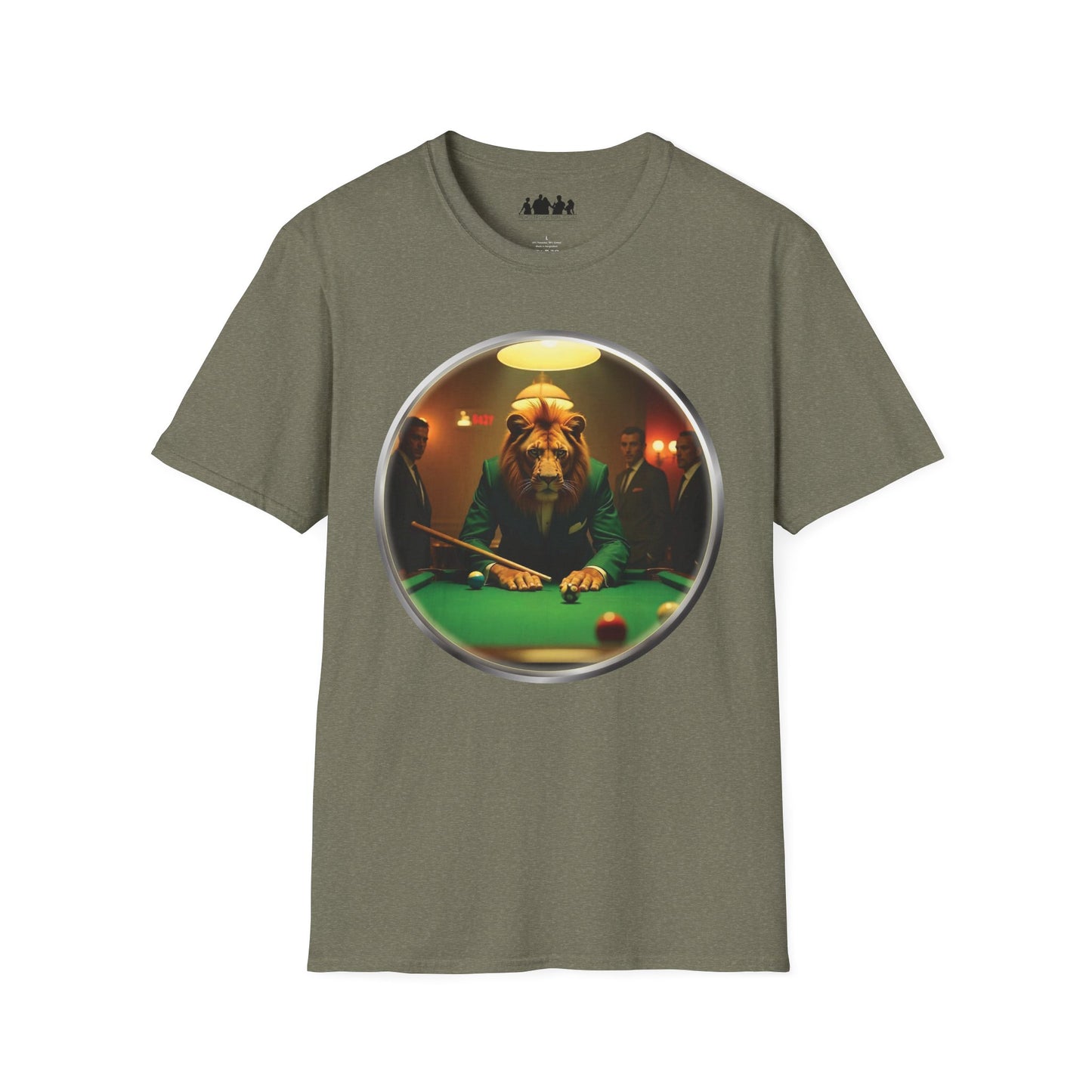 Lion Playing Pool T-Shirt