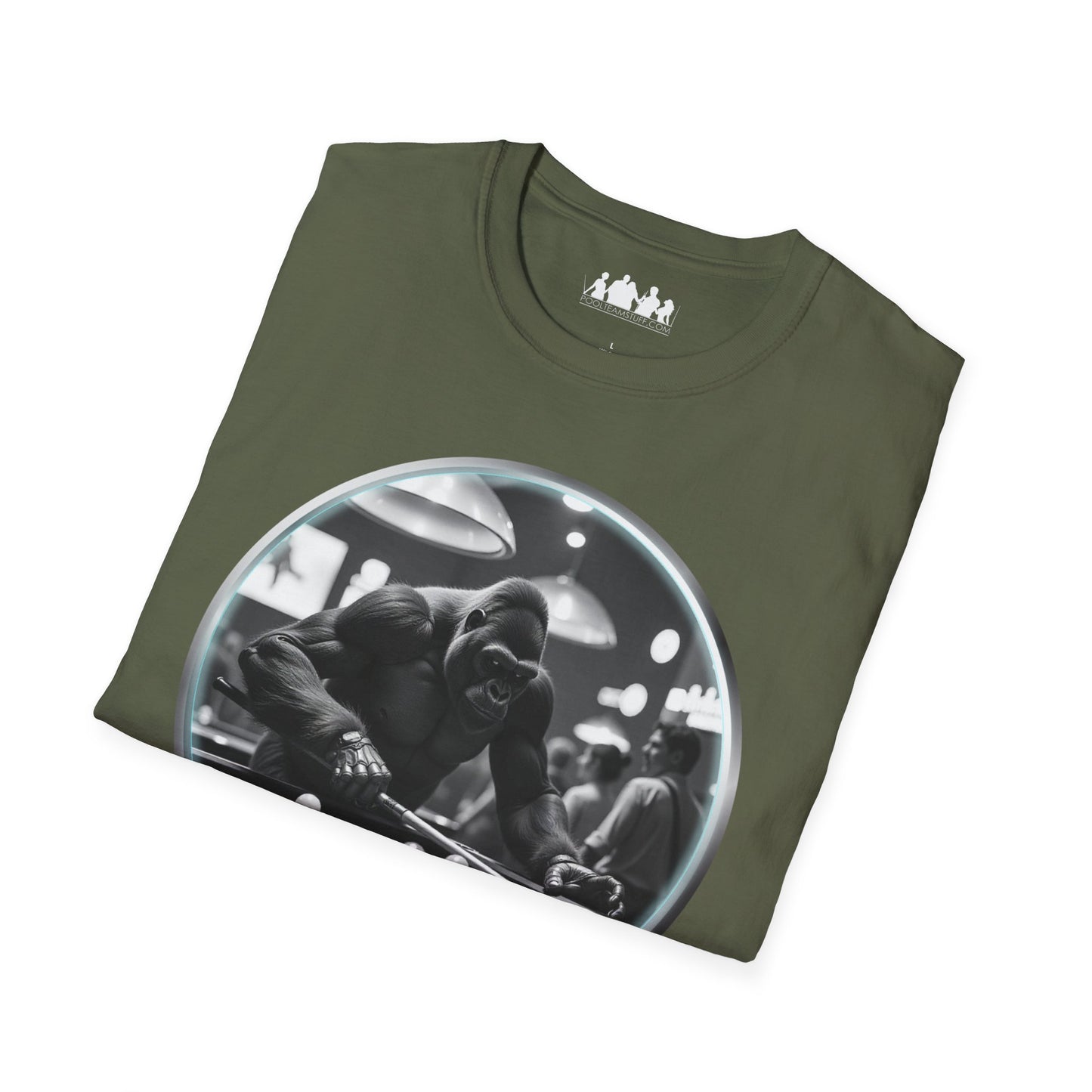 Gorilla Playing Pool Tee Shirt