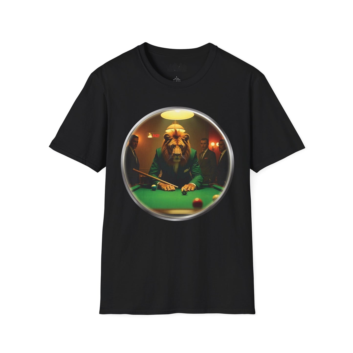Lion Playing Pool T-Shirt