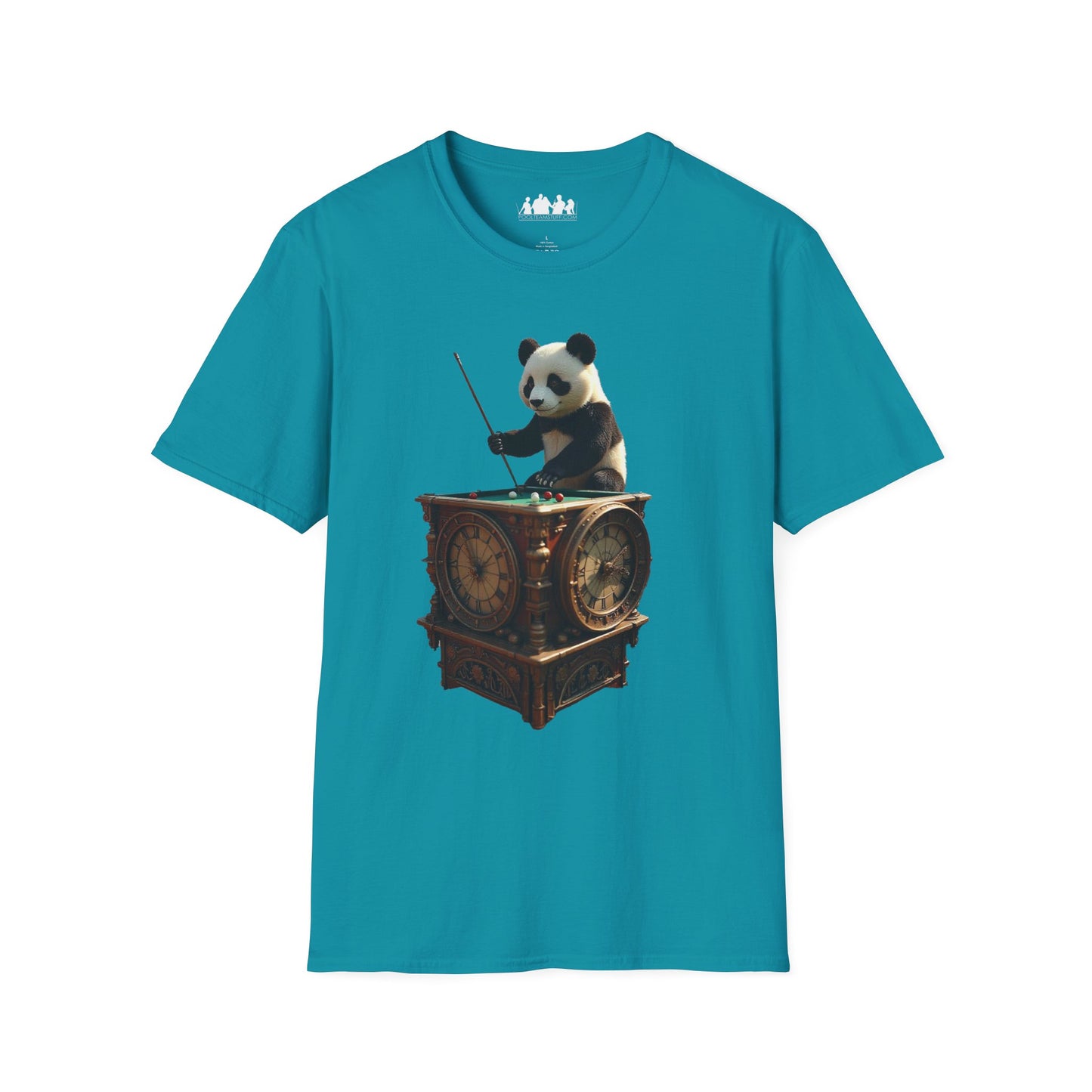Panda Clock Unisex Softstyle T-Shirt, Cute Animal Tee, Gift for Nature Lovers, Funny Graphic Tee, Casual Wear, Birthday Present
