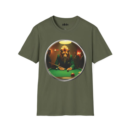 Lion Playing Pool T-Shirt
