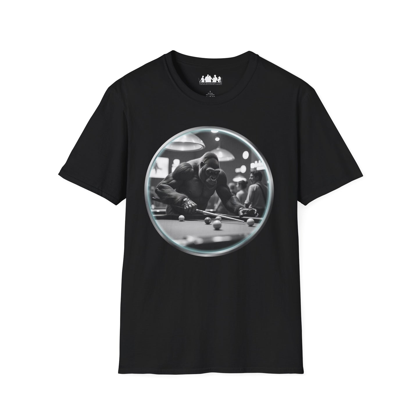 Gorilla Playing Pool Tee Shirt