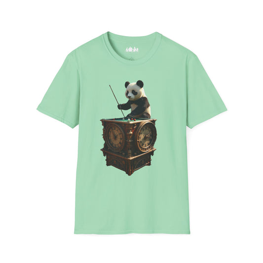 Panda Clock Unisex Softstyle T-Shirt, Cute Animal Tee, Gift for Nature Lovers, Funny Graphic Tee, Casual Wear, Birthday Present